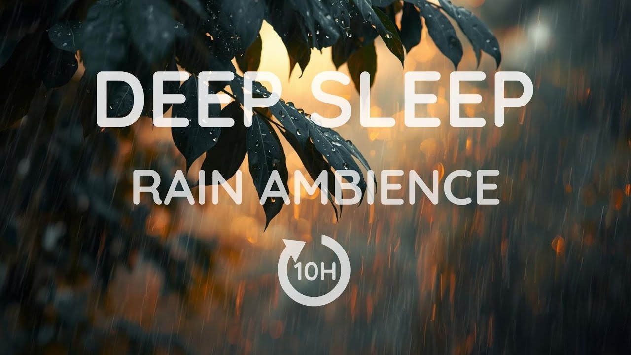 🌧 Warm Deep Sleep Music • Rain Ambience • 10 Hours for Sleeping & Relaxation