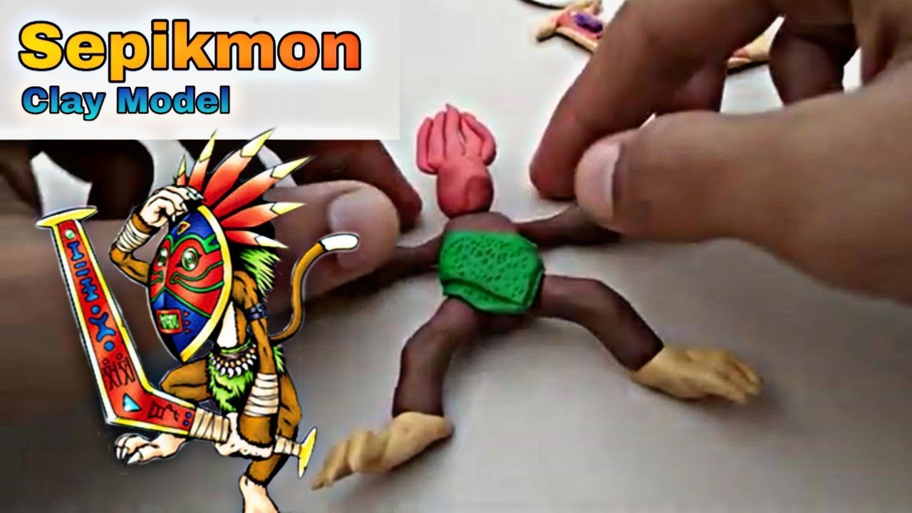 Sepikmon Clay Art Tutorial: Digimon Adventure DIY | How to Make Sepikmon from Clay 점토 만들기