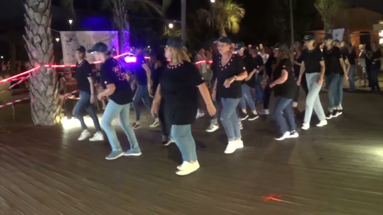 Glass of wine line dance