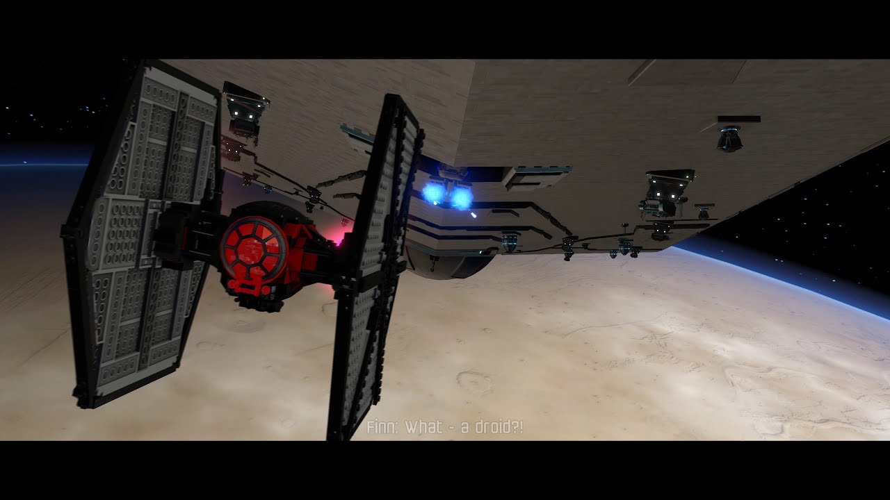 Lego Star Wars: The Force Awakens - Finn & Poe Tiefighter Escape Gameplay (4k 60fps)