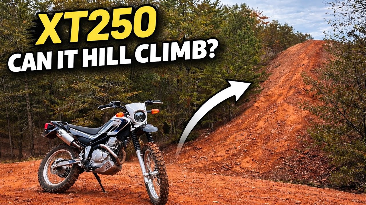 Yamaha XT250: одноколейная трасса и подъёмы на холмы