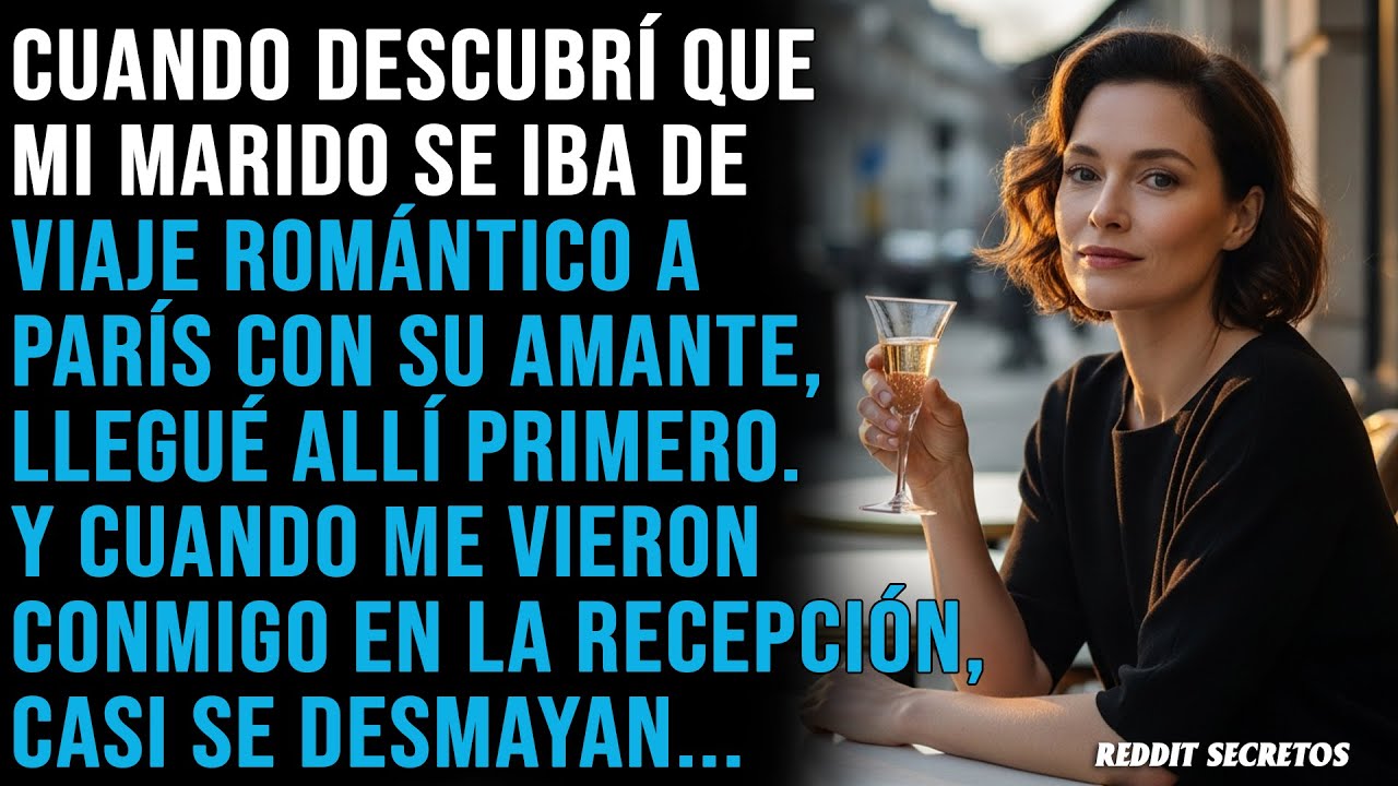 Arruiné el viaje de aventura de mi marido a París. ¿Sus caras cuando me vieron en el hotel? No tiene
