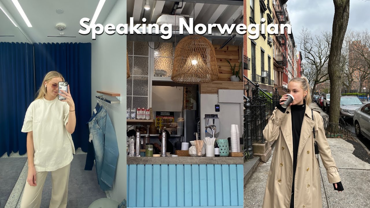 Speaking Norwegian for 24 hours - A day in New York City I English subtitles!!