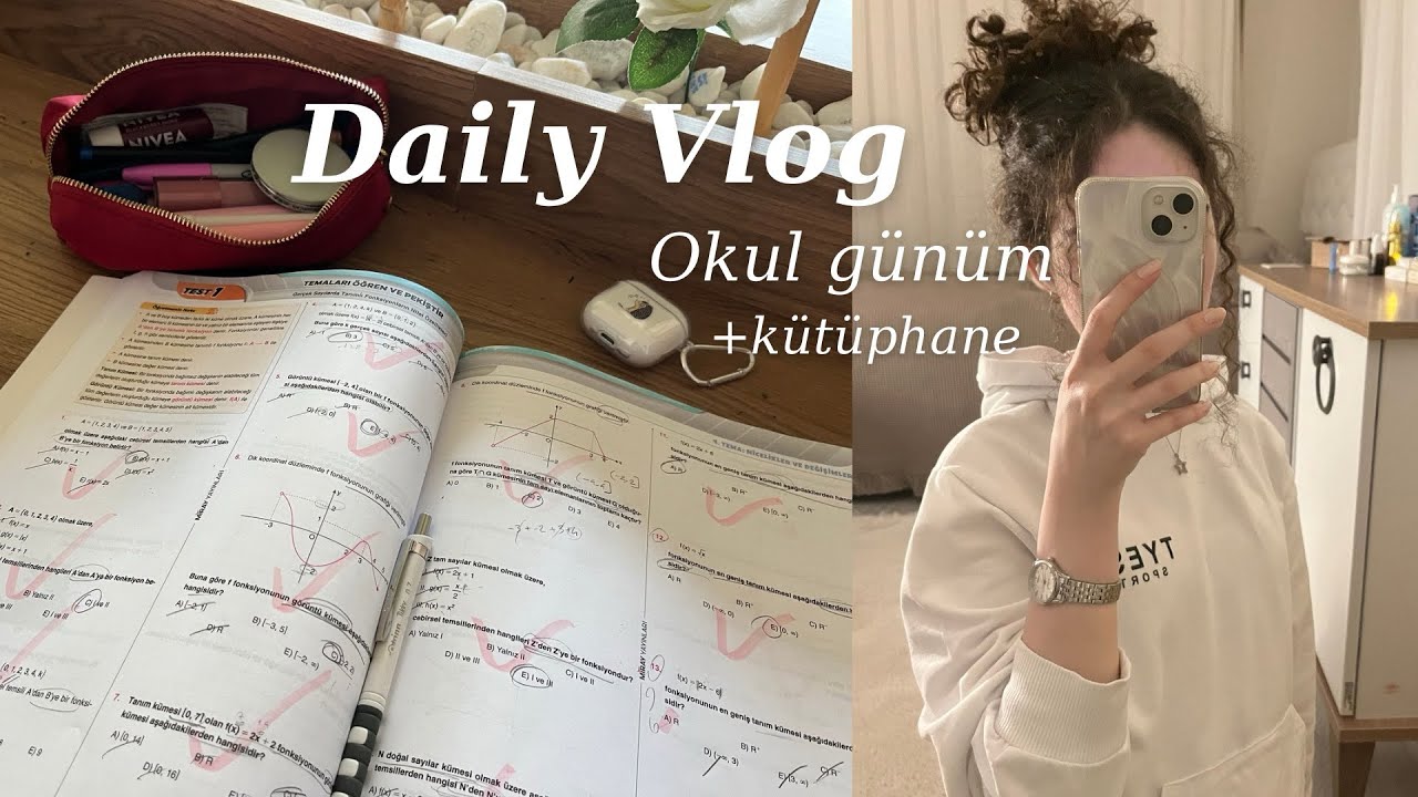 Hafta İçi Bir Günüm 🤍| Daily Vlog (okul, kütüphane, ev✨, AVM🛍️)