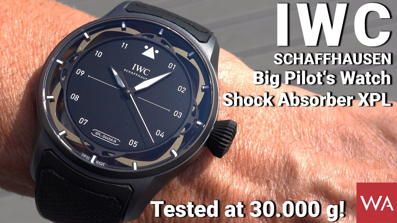 IWC Schaffhausen Big Pilot’s Watch Shock Absorber XPL. Tested at 30.000g!