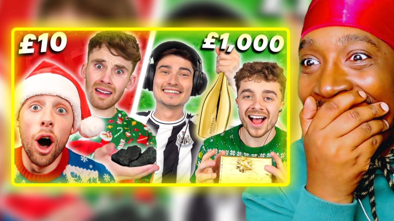 American Reacts To £10 vs £1000 Christmas Day