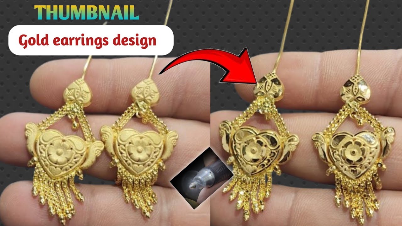 Amazing Gold earrings making process Expert Gold Smith Makes a Beautiful 22k earrings.