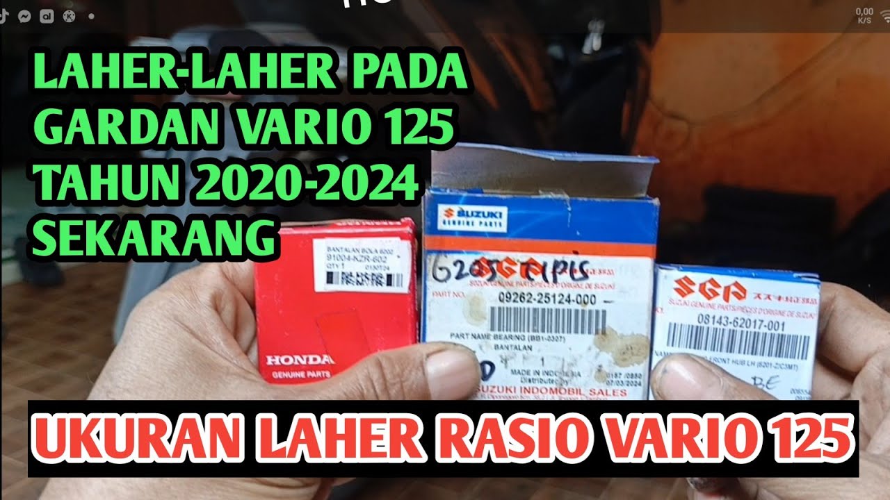 ukuran laher laher rasio motor vario 125 2022