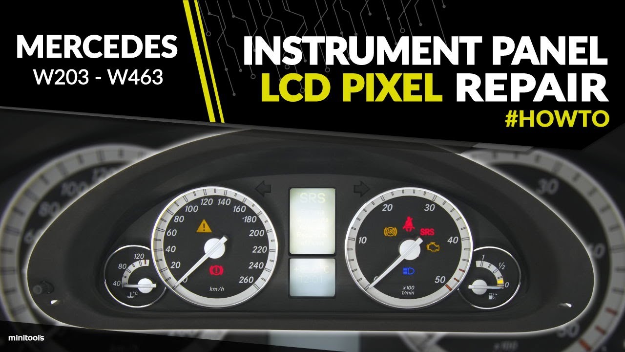 Mercedes C-Class W203 (post-facelift), G-Class W463 (2007-2012) instrument cluster LCD replacement