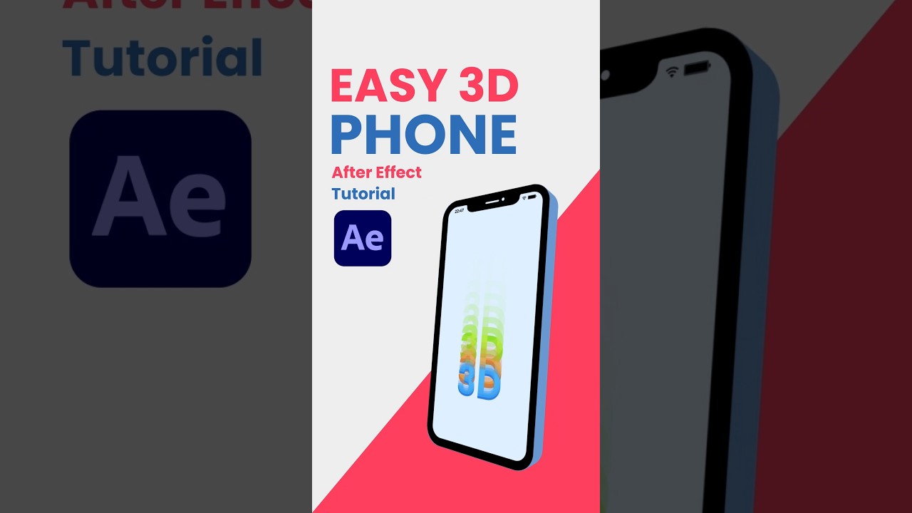 Simple 3D Phone Animation In After Effects | No plugins | Tutorial