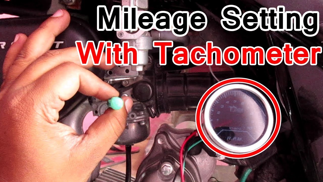 mileage setting with tachometer