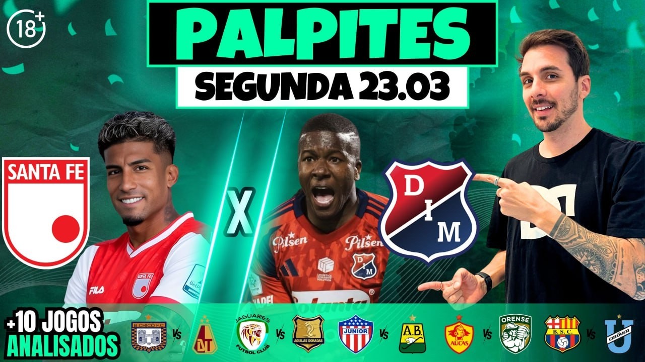 PALPITES DE FUTEBOL PARA HOJE 23 03 2026 (SEGUNDA-FEIRA)