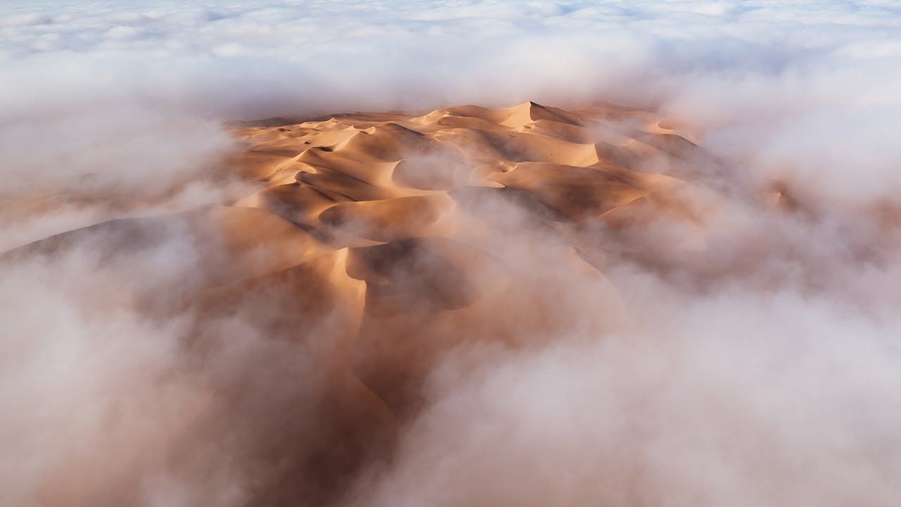 Liwa Desert & Fog - Rare Drone Footage!