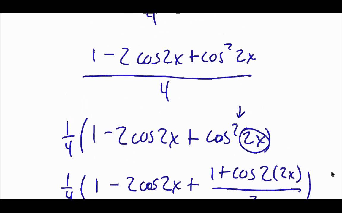 Pre-Calculus 5.5: Multiple-Angle and Product-to-Sum Formulas part 1