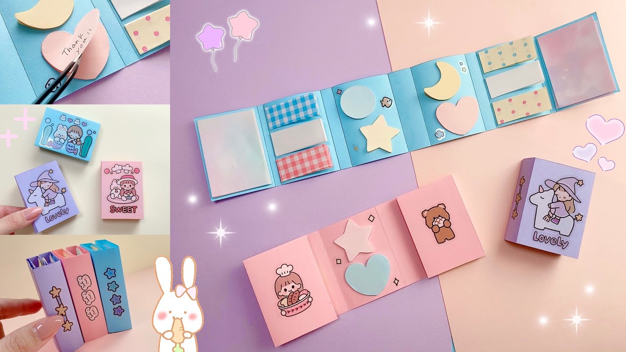 【簡単】本型メモ帳の作り方✨切り離せて付箋にも♪自作メモ帳・付箋
