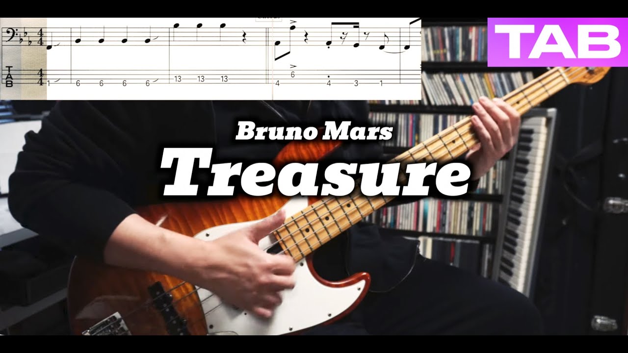 Bruno Mars - Treasure (Bass Cover) TABS in Video | *Get the PDF on Patreon