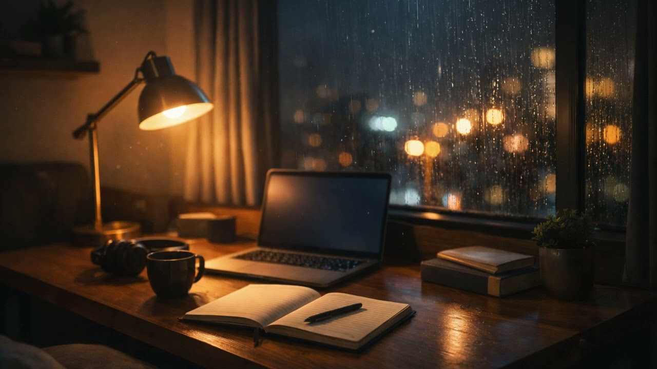 Midnight Desk Glow | Calm Night Study Atmosphere