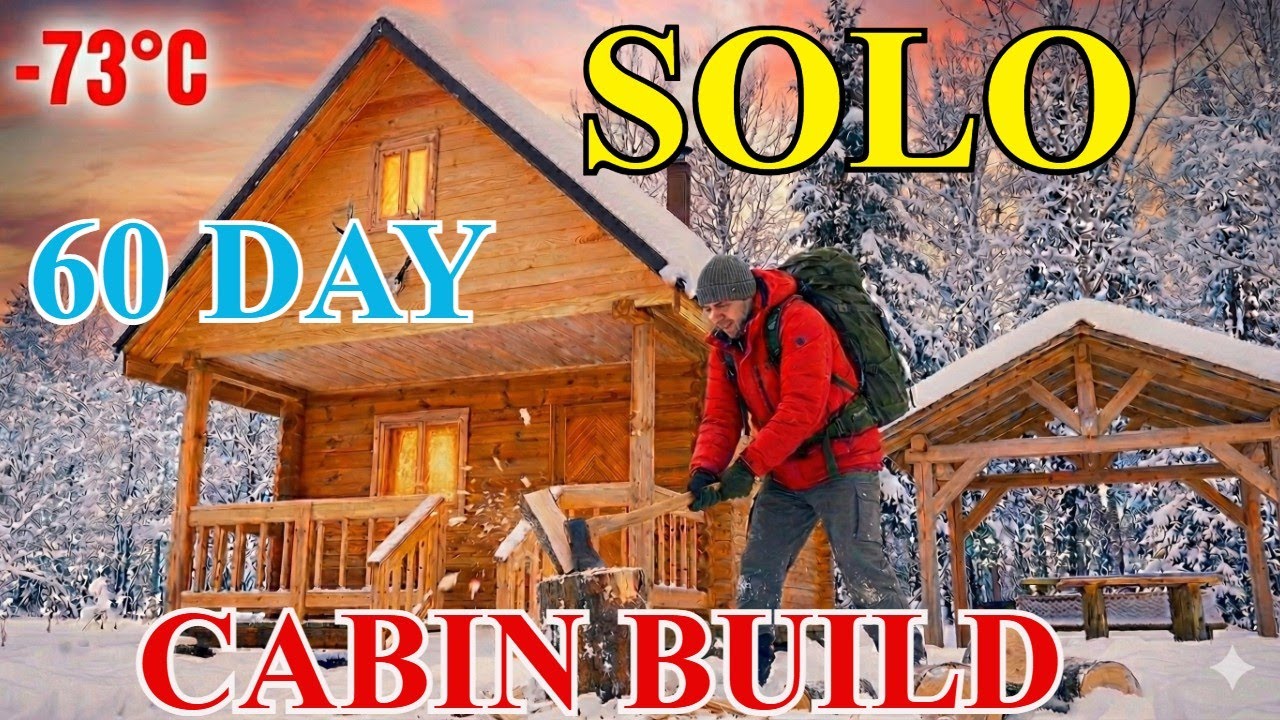 Solo Log Cabin Build in 60 Days: Dream Home From Start to Finish