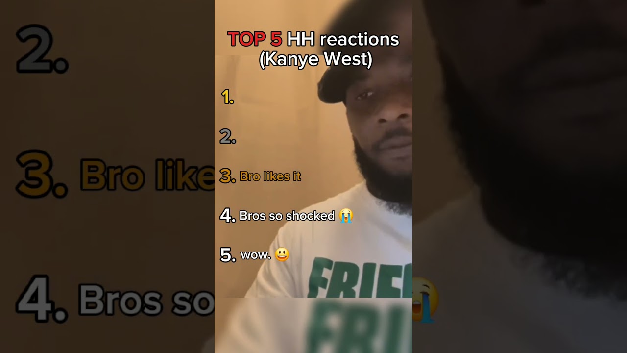 TOP 5 HH reactions (Kanye West) #funny #top5 #xybca #kanyewest #ye #controversial #music #reaction
