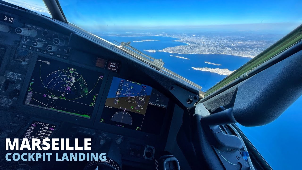 Boeing 737 MAX 8 STEEP APPROACH into Marseille | Cockpit View | GoPro 9 Pilot's View [4K]