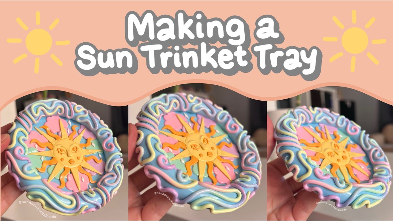 Watch me Make a Sun Trinket Tray Out of Polymer Clay