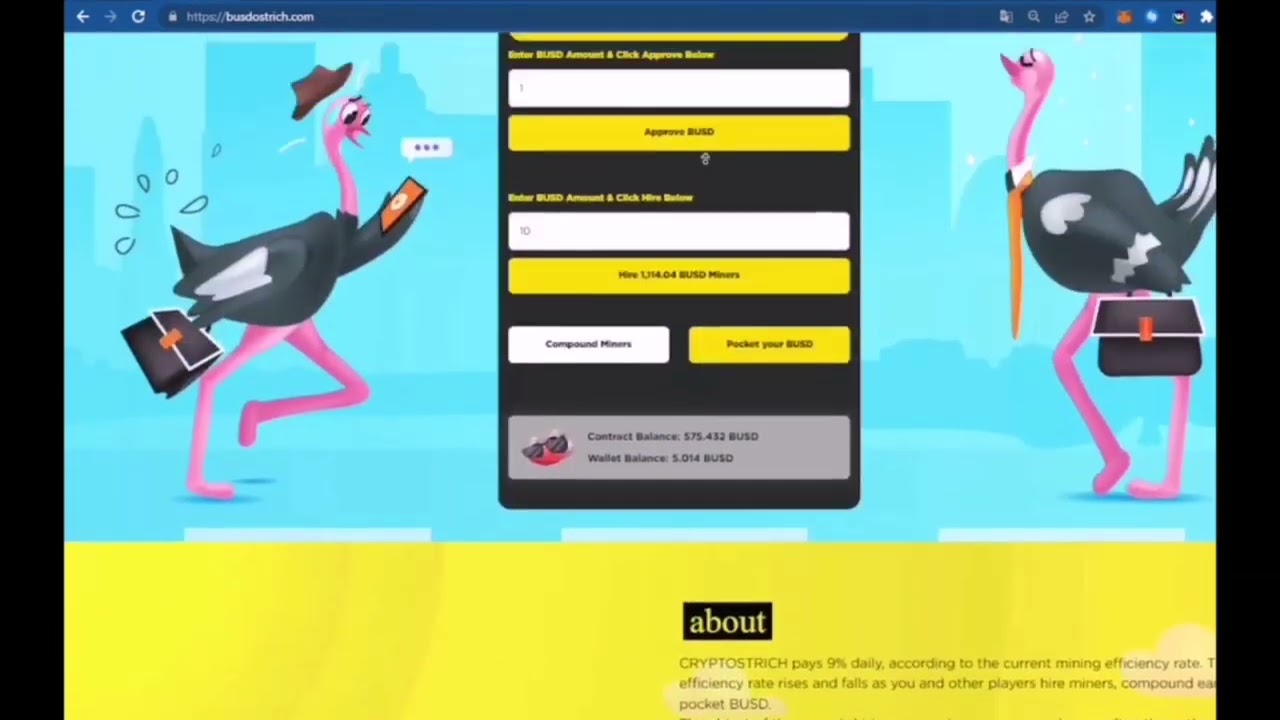 🧑🏻&zwj;💻HOW TO INVEST IN BUSD CRYPTO-OSTRICH💸