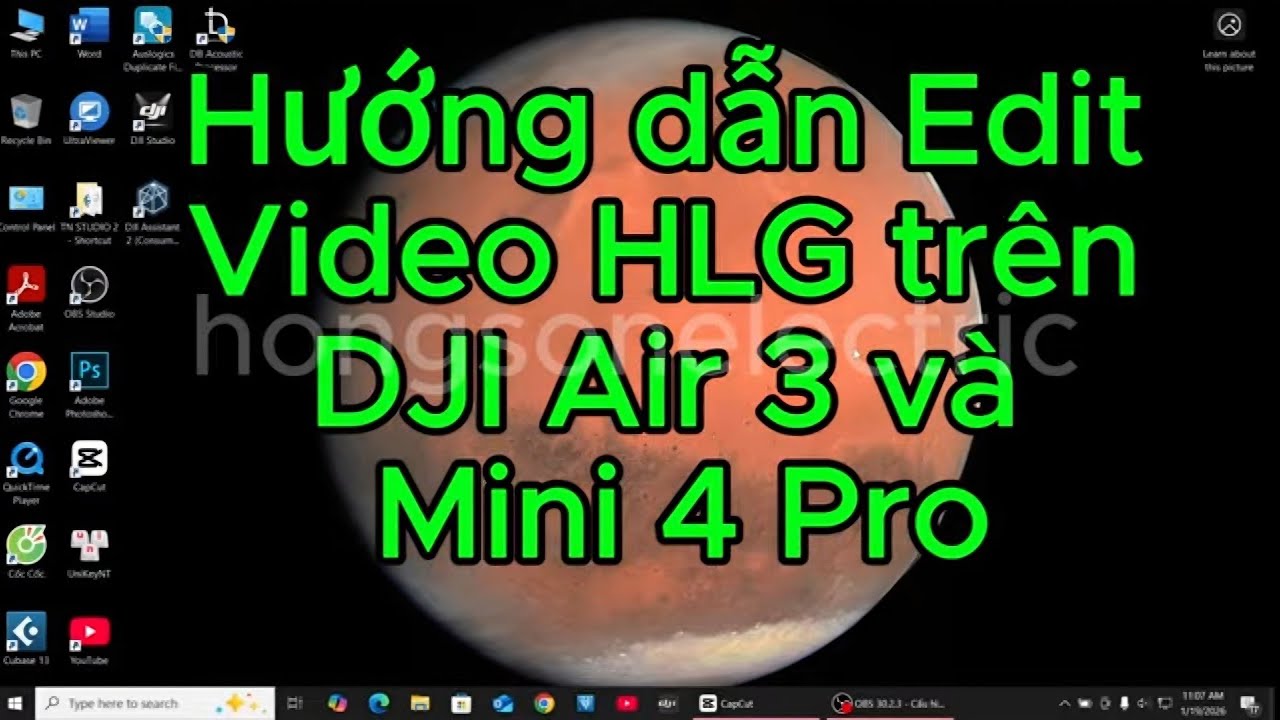 Edit video HLG Flycam DJI Air 3 và Mini 4 pro