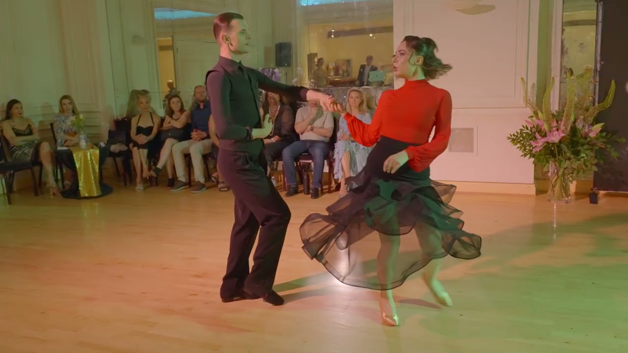 Roman Sukhomlyn and Olga Zarubinska Pro-Am tango show at Piccadilly Spotlight 2025