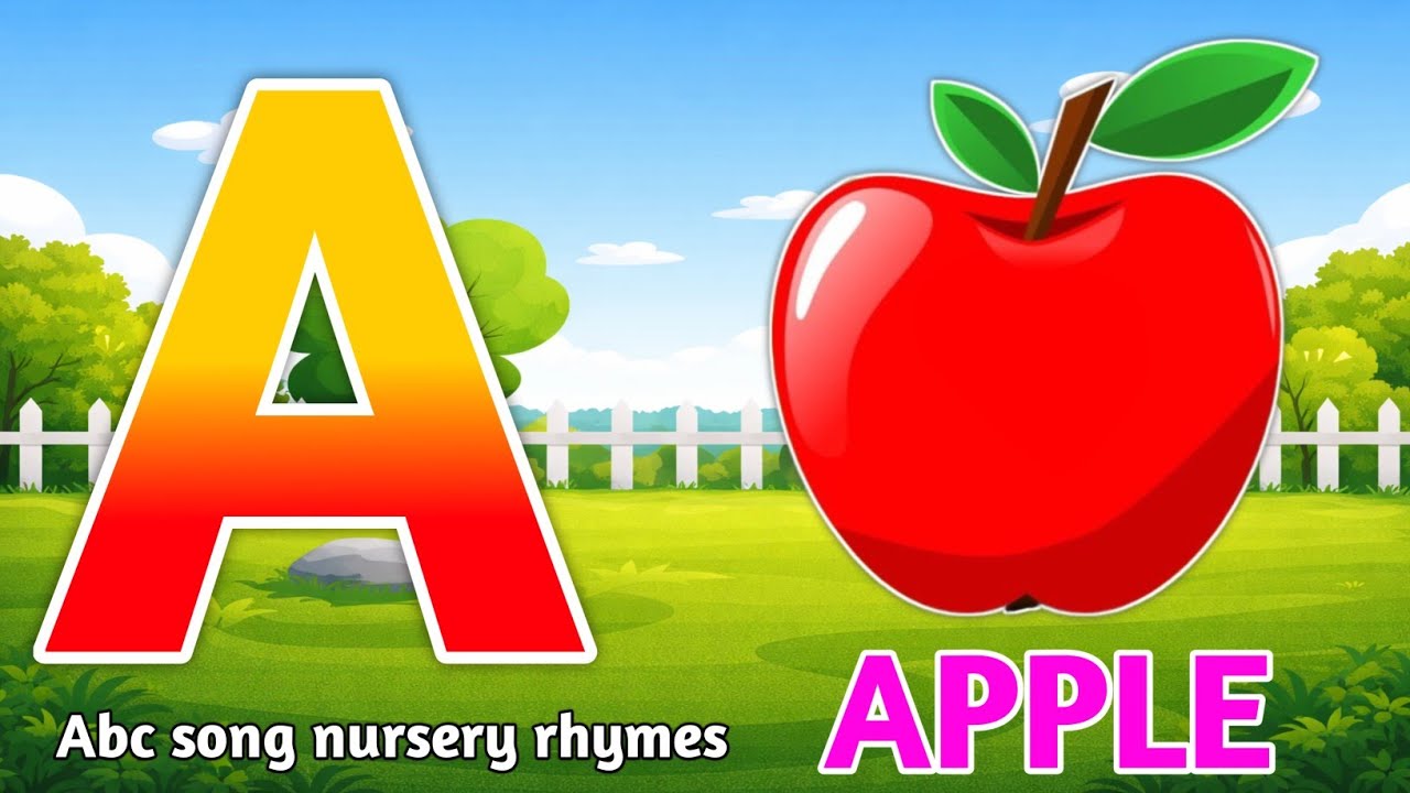 Phonics song with TWO Words - A For Apple - ABC Alphabet Songs with sound for children