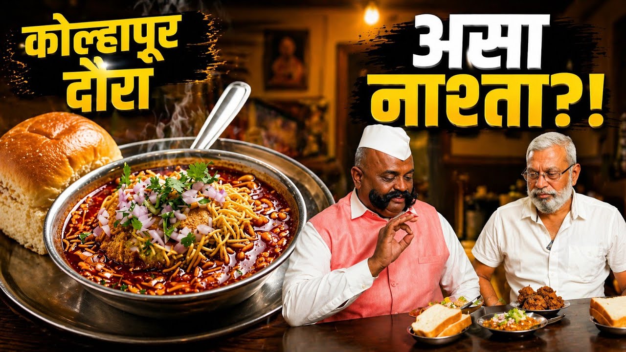 कोल्हापुरात असा नाश्ता कुणी पाहिलाय का? | Kolhapur Breakfast | Food Vlog EP4 | Jithe Jau Tithe Khau