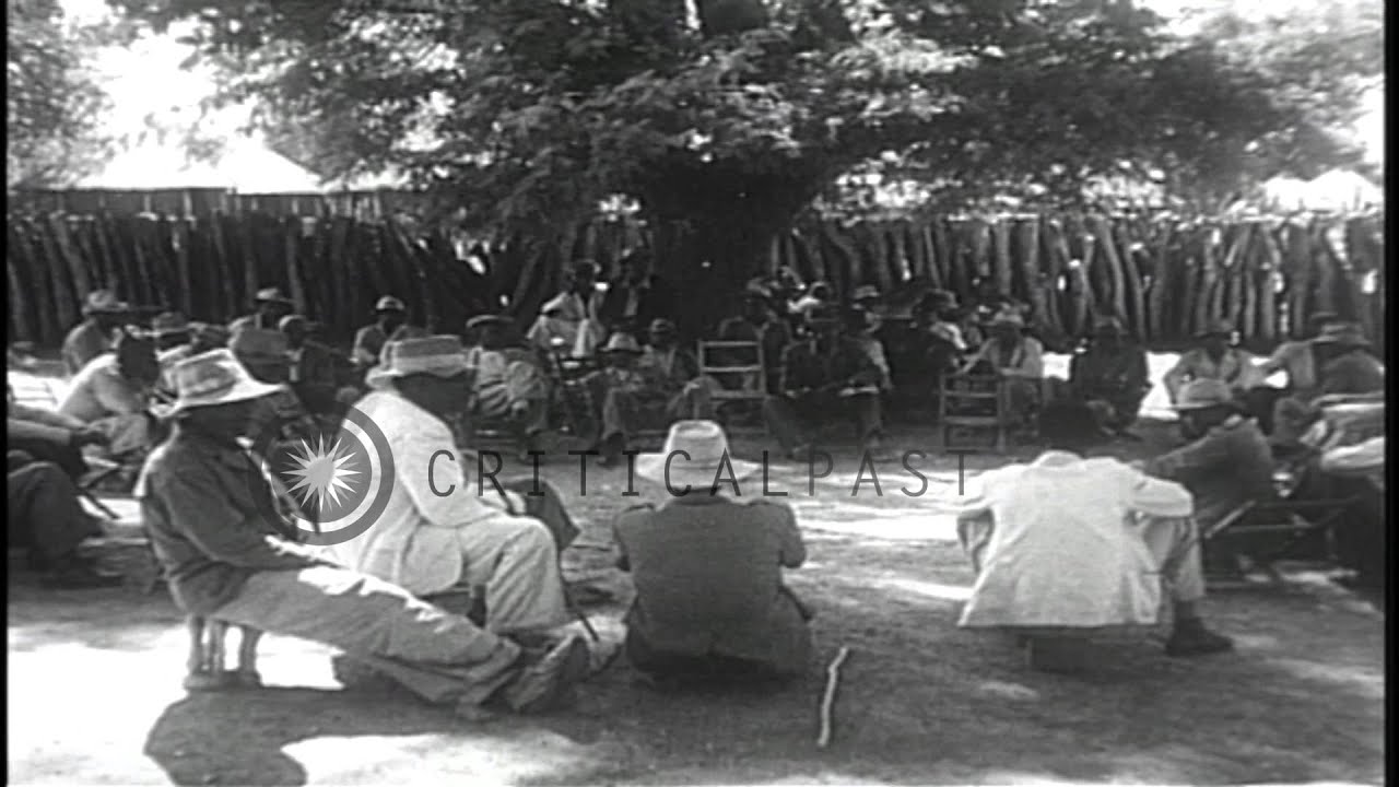 Sir Seretse Khama and his wife Ruth Williams in Bamangwato, East Africa. HD Stock Footage