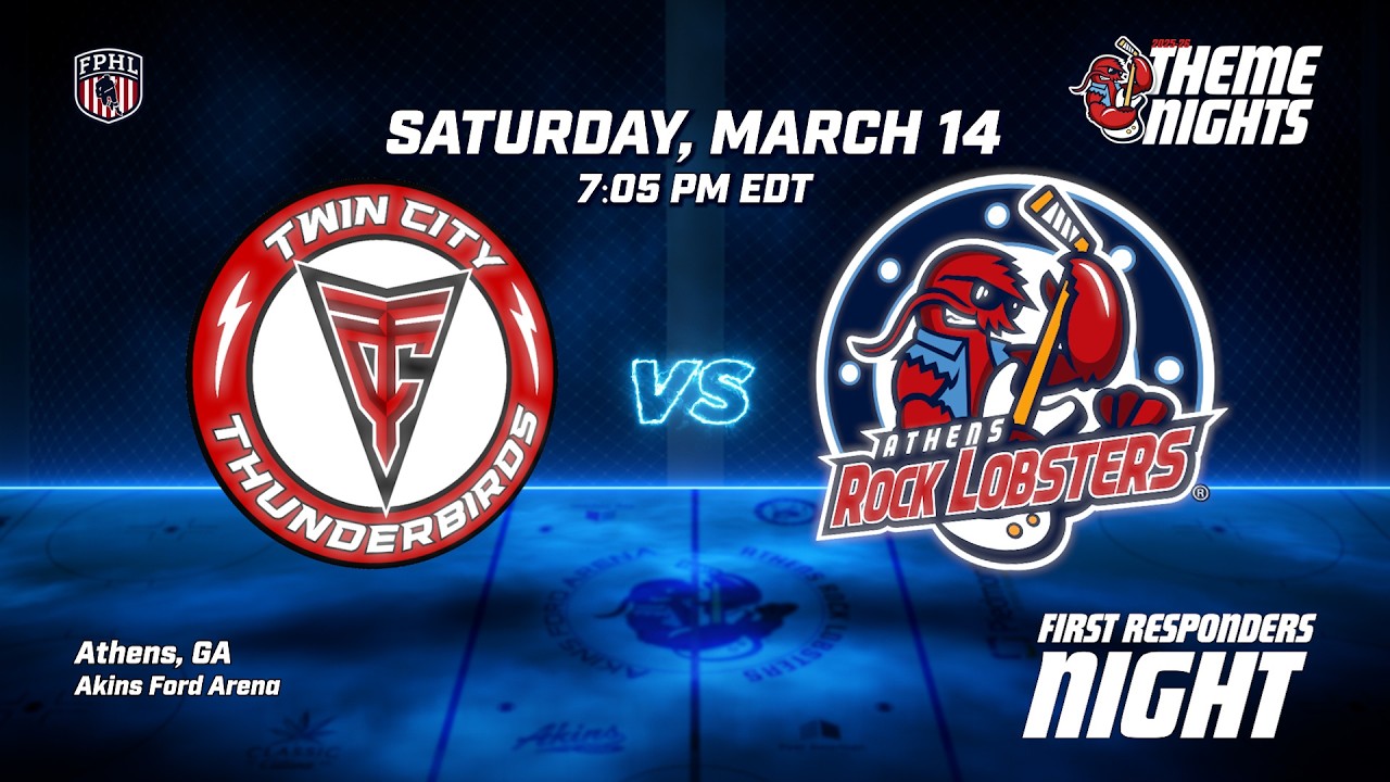 🔴 LIVE | Athens Rock Lobsters vs. Twin City Thunderbirds | Game 1 (March 14) | FPHL Hockey
