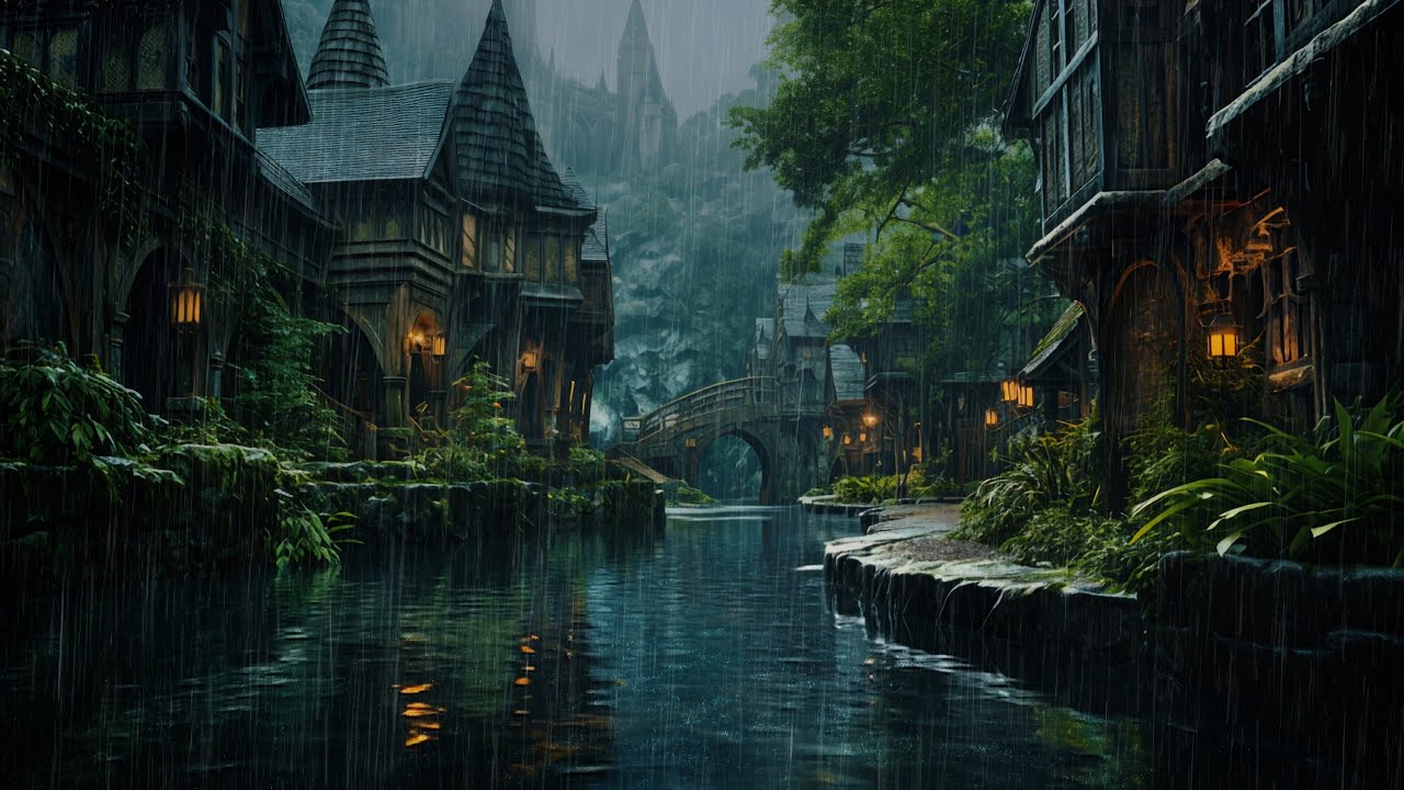 Beat Insomnia with Perfect Rain Sounds and Thunder in Medieval Castle