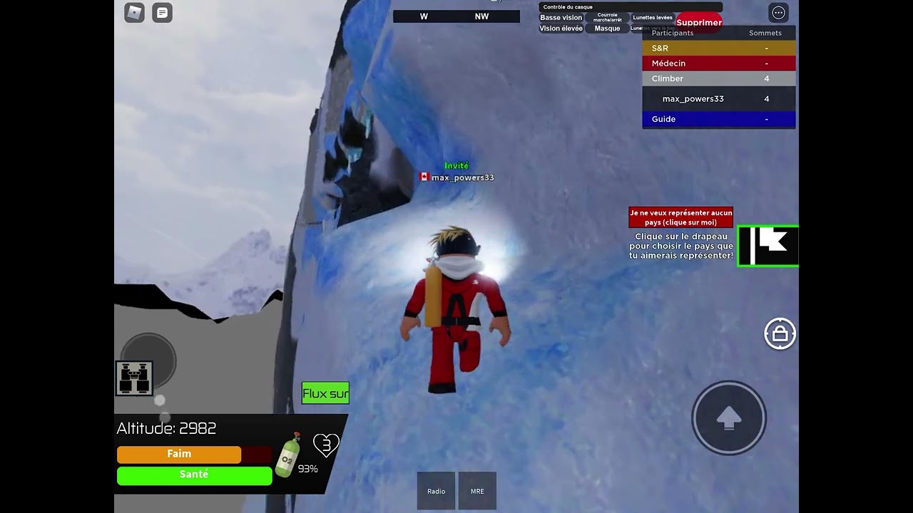 Roblox Mount Allia 9000 meter climb route to summit