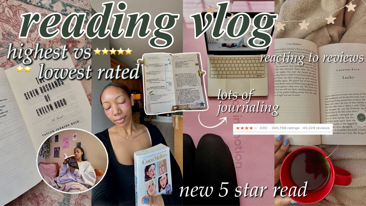 READING VLOG 📖🧘🏽‍♀️| highest vs lowest rated, journaling, pilates, reacting to reviews, new 5⭐️!