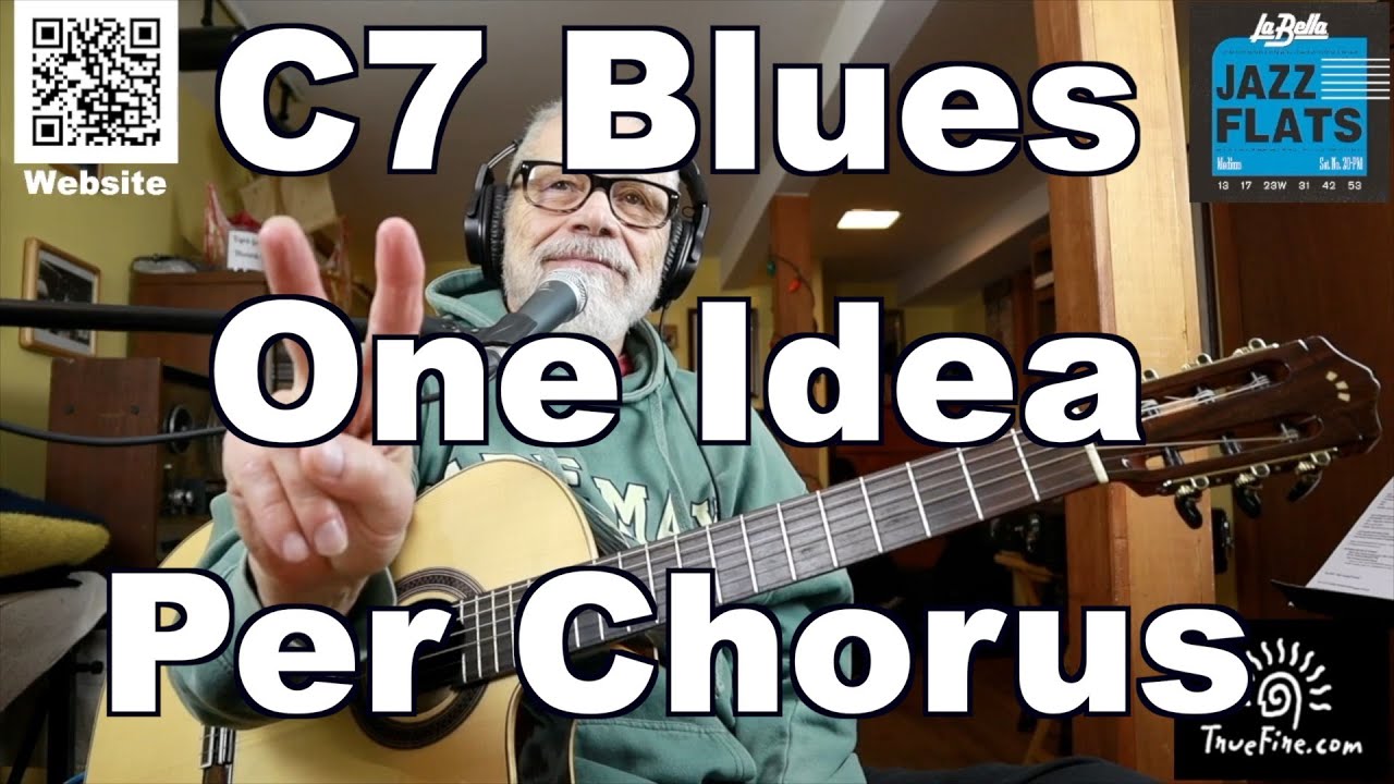 C7 Blues- One Idea Per Chorus #blues #jazzblues #guitarlesson #bluesguitar