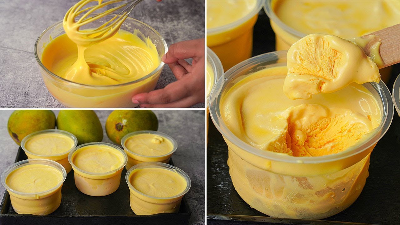Mango Cup ice Cream Without Mixer or Machine | Delicious Mango Cup Ice Cream | Yummy