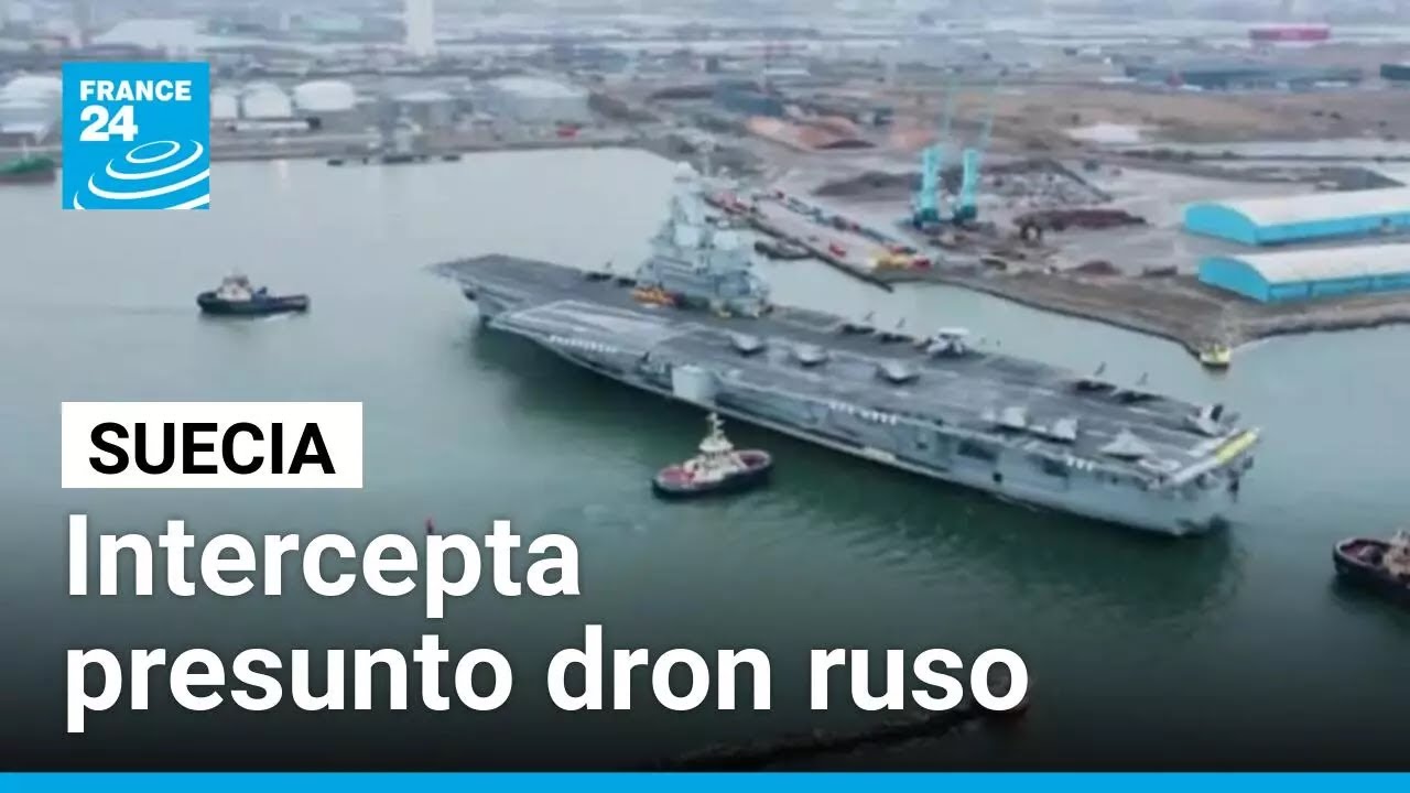 Suecia intercepta presunto dron ruso cerca al Charles de Gaulle