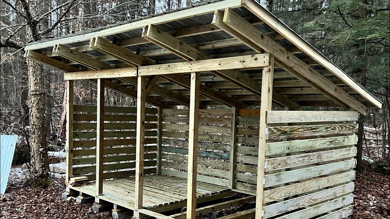 Building a wood shed .