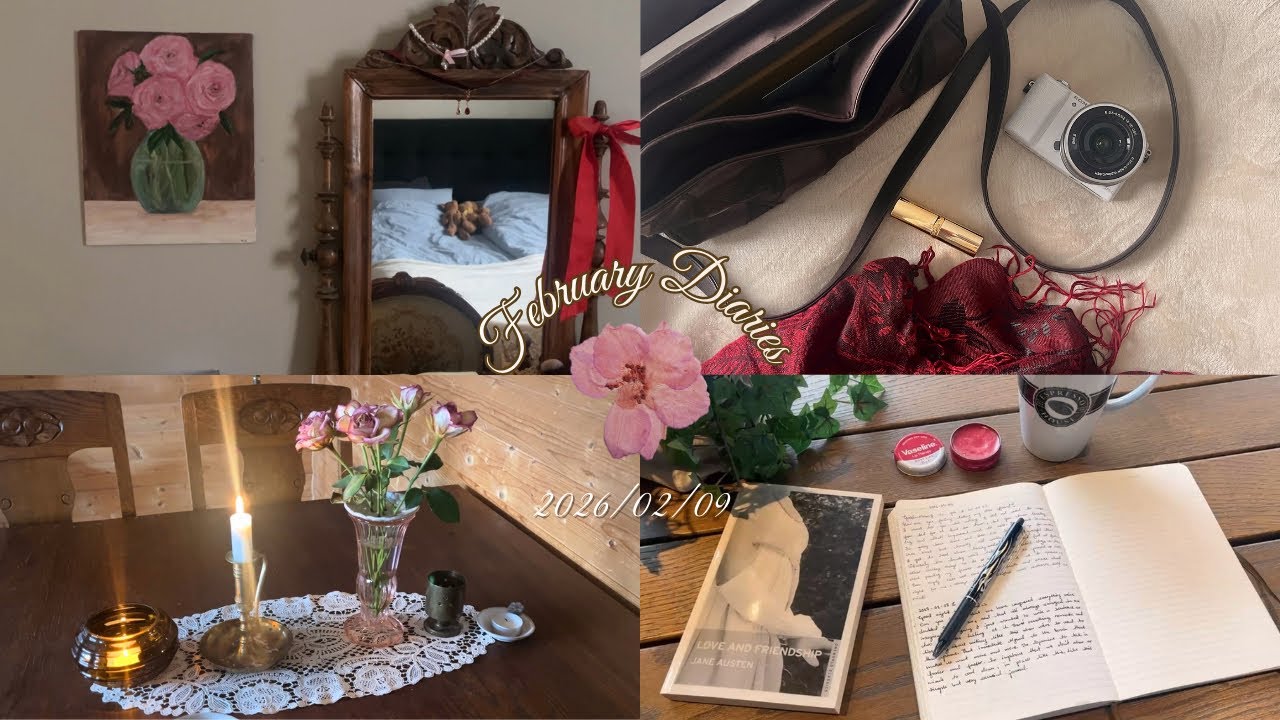 A peaceful Monday in February - New book, Cold walks, Artsy crafts 🌷✨