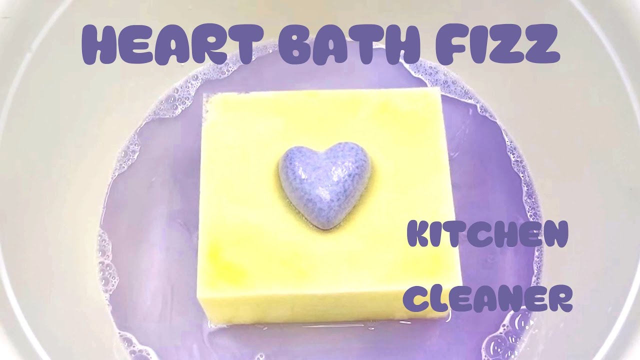 ASMR Sponge 392.Purple Bath Fizz + Kitchen Cleaner