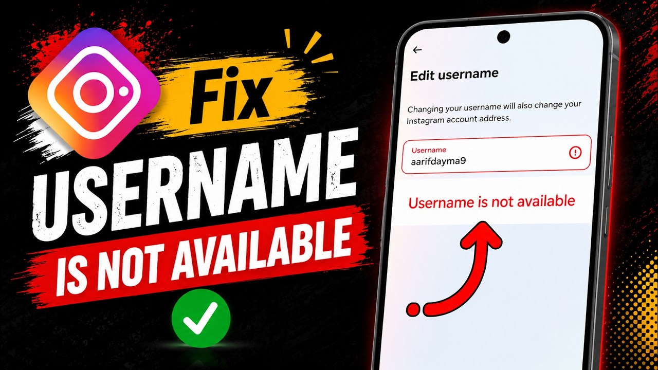 Instagram Username Not Available Fix Problem 2k26 | Instagram Username Not Available Problem