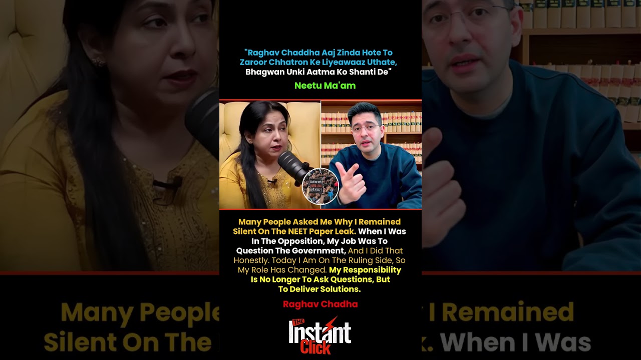 🔥 Raghav Chadha's BIG Statement on NEET Leak | Neetu Ma'am's Viral Remark Sparks Debate! #sportsnews