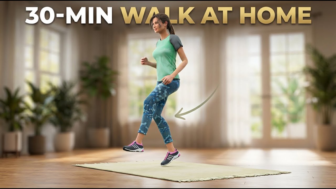 30-Min Walk At Home: Sleep Better Tonight!