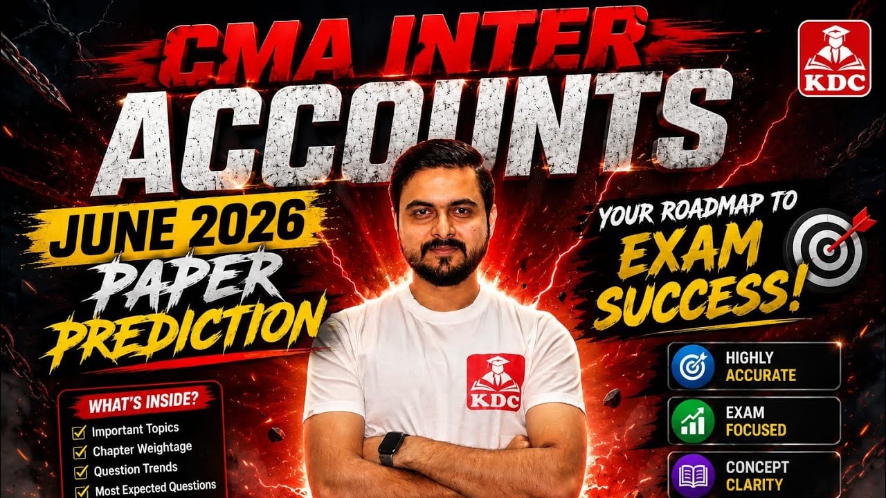 Accounts Paper Prediction CMA Inter June 2026 - Expected Questions 
