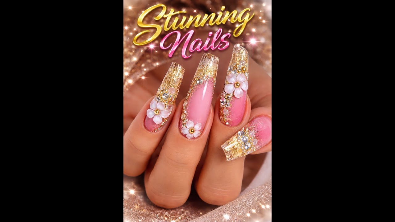 Beautiful bridal nail art New wadding design 