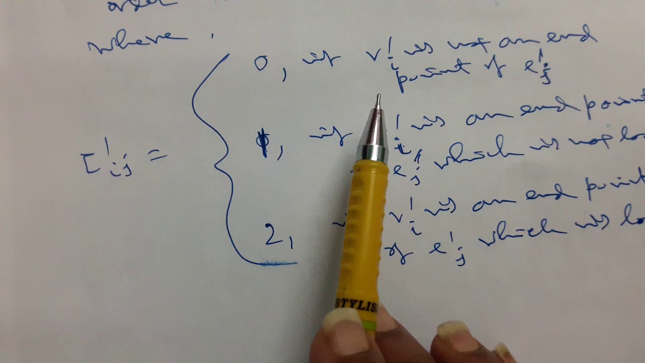 How to form an incidence matrix of a graph in graph theory