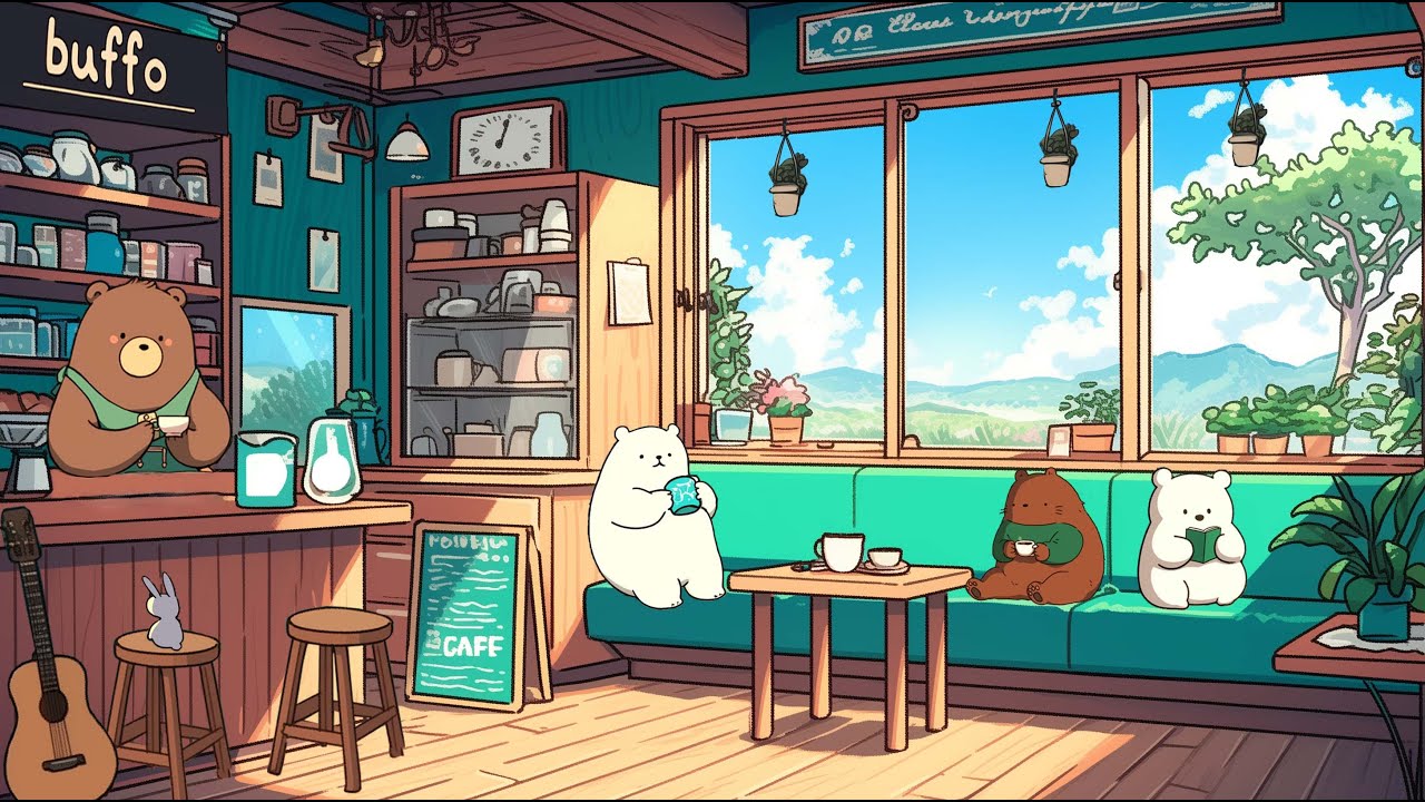 Chill With The Bears 🐻 Lofi Music Notes In Buffo's Cafe ☕ Relax, Study, Work