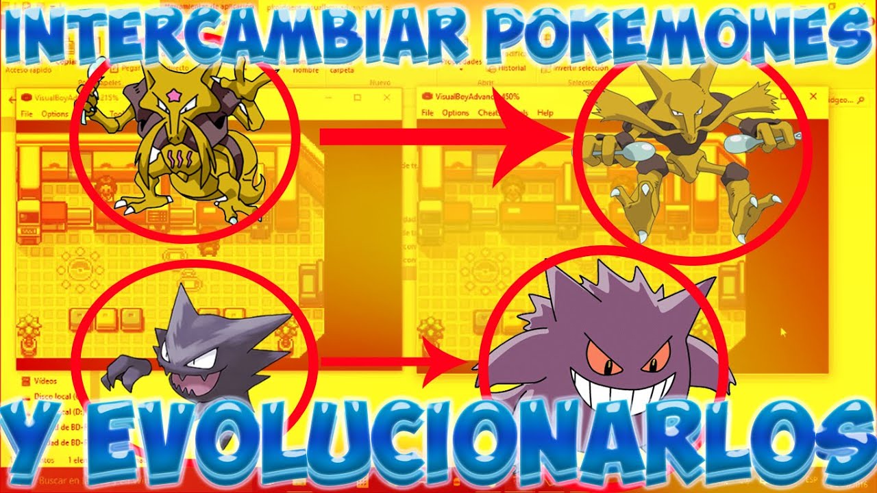 COMO INTERCAMBIAR POKEMONES DE POKEMON ROJO FUEGO EN GBA Y ASÍ EVOLUCIONARLOS