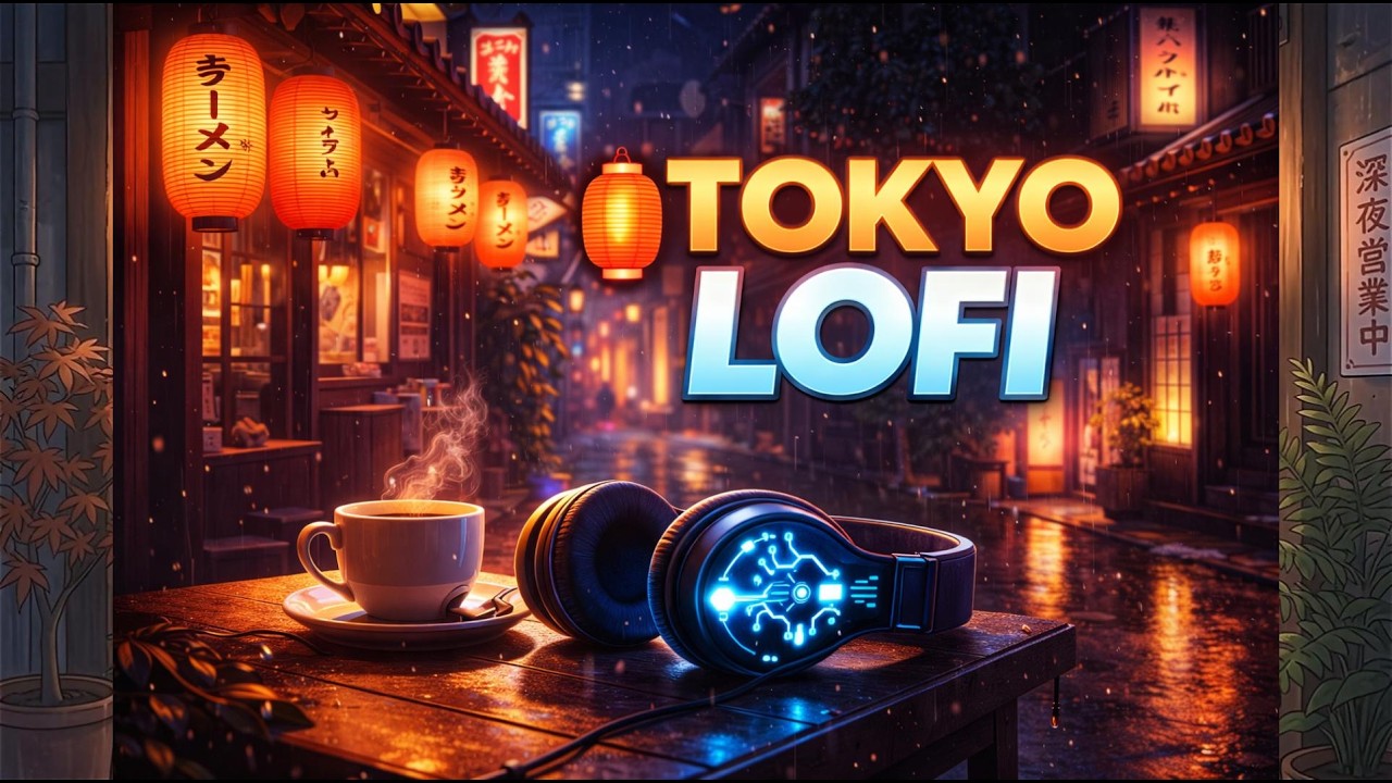 Tokyo Night Neural LoFi 🏮 | Relaxing AI Study Beats & Japanese Chill Music